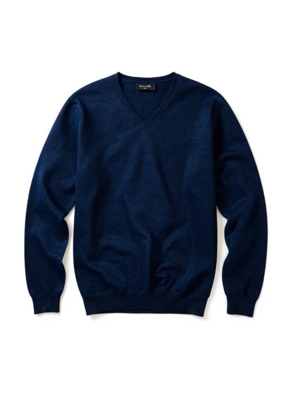 Massimo Dutti Women’s Sz XL Navy Cashmere Sweater V-Neck Pullover $320